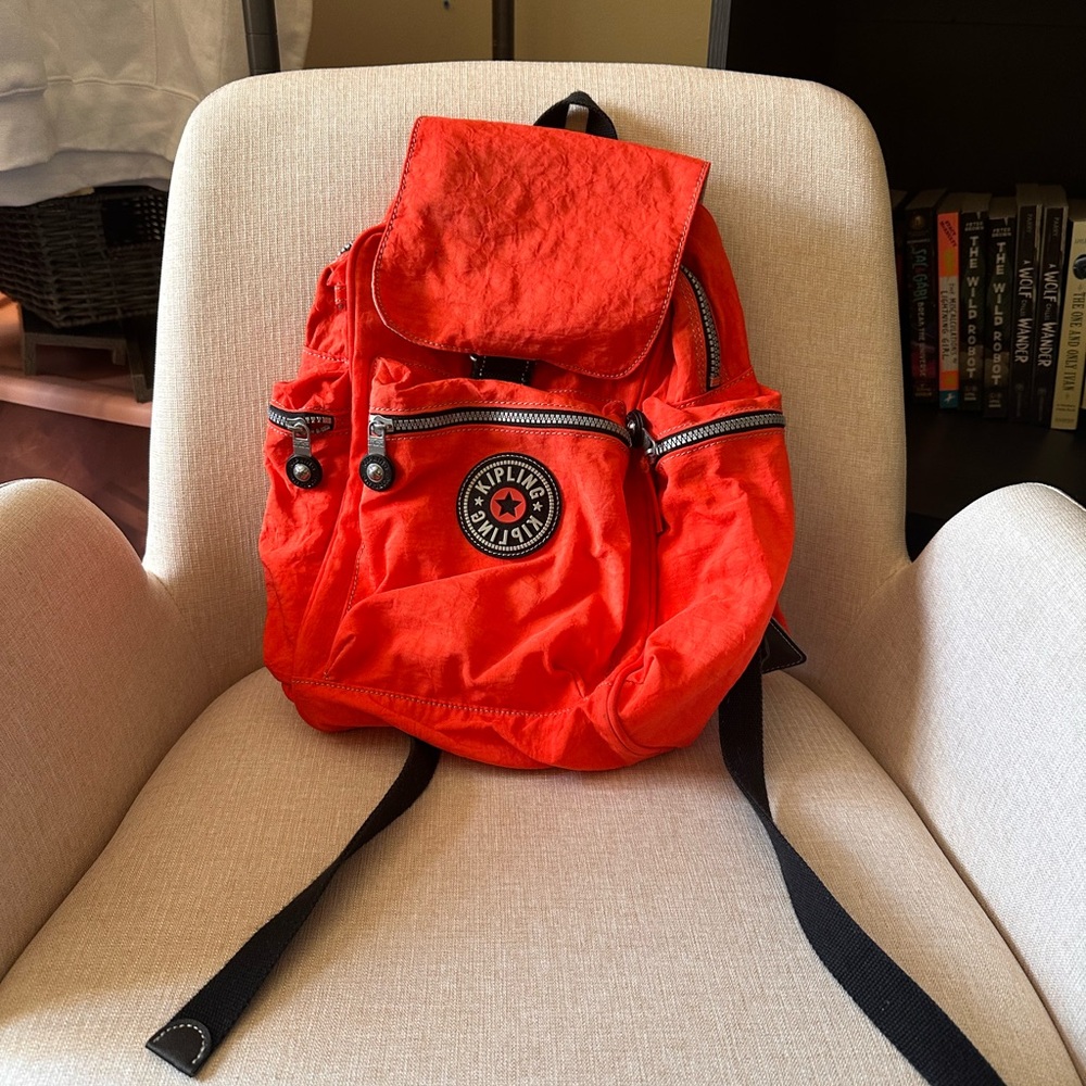 Kipling Bright Orange Men's Backpack